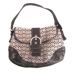 Black and white Coach pocketbook